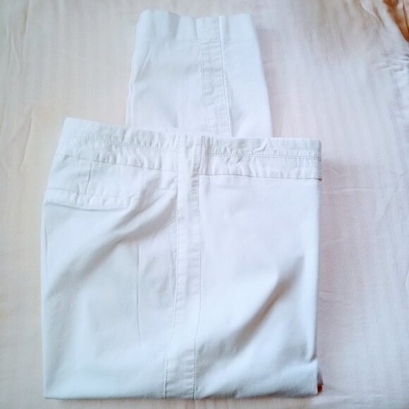 WOMEN'S ANNE KLEIN ANKLE LENGTH HIGH RISE WHITE PANTS.  SIZE 8 - Picture 4 of 8